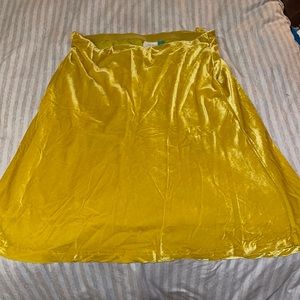 Anthropologie Velvet midi Skirt 1X